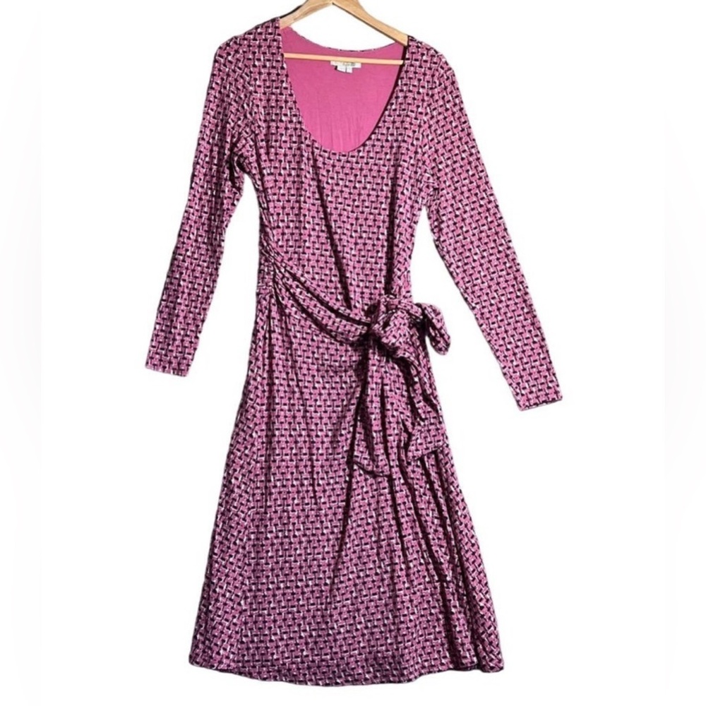 Boden Silvia Faux Wrap Jersey Knit dress size 10P - Picture 2 of 6